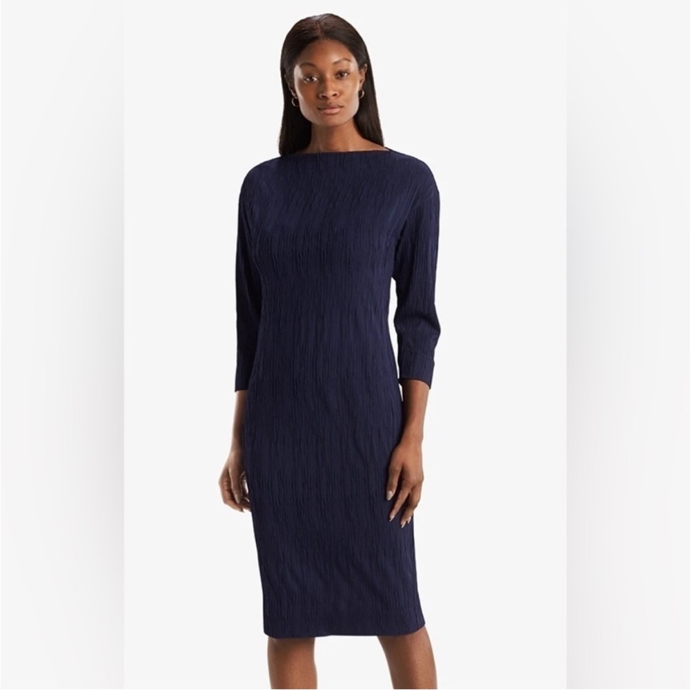 MM Lafleur Navy Midi Dress